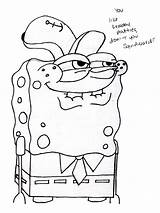 Spongebob Gangster Squarepants sketch template