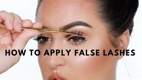 in depth how to apply false lashes youtube
