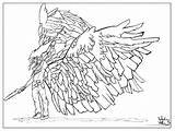 Coloring Man Wings Pages Legends Draw Adult Myths Icar Winged Inspired Valentin sketch template