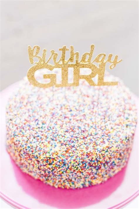 birthday girl cake topper sprinkles birthday cake savoury cake
