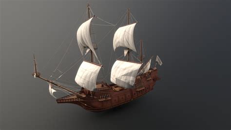 spanish galleon ship  model  aerod ataerodua ffd