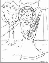 Coloring Immaculate Conception Womb Sheet Catholic Kids Printable Crafts Mary Pages Feast Icing Catholicicing St Solemnity Children Activities Drawings Advent sketch template