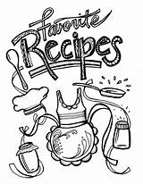 Pages Binder Recipe Coloring Color Recipes Book Printable Cooking Colouring Template Print Sheets Family Templates Cook Baking Cookbook Adults Getdrawings sketch template