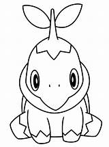 Coloring Turtwig Pokemon sketch template