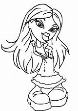 Bratz Coloring Pages Printable Print Kids Cheerleader Book Petz Cliparts Cartoon Drawing Clipart Babyz Color Popular Coloringkids sketch template