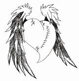 Heart Broken Emo Wings Drawings Drawing Hearts Coloring Pages Bleeding Pencil Fire Tattoo Cat Cliparts Getcolorings Draw Clipart Clipartmag Sketches sketch template