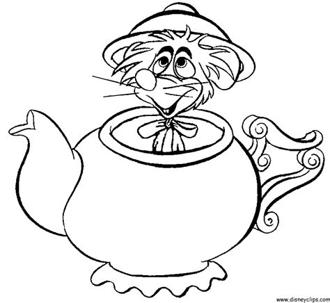 alice  wonderland tea party coloring pages   alice