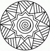 Coloring Spiral Pages Comments Mandala sketch template