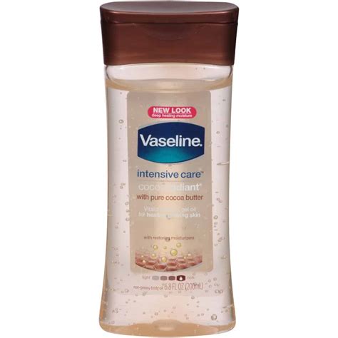 vaseline intensive care cocoa radiant gel oil  ml