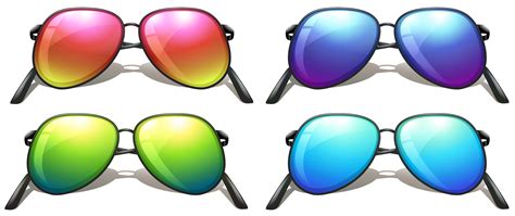 coloured sunglasses  vector art  vecteezy
