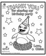 Birthday Thank Coloring Party 1st Pages Chica Visit Show Parties Choose Board Printable sketch template
