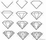 Dibujar Diamante sketch template