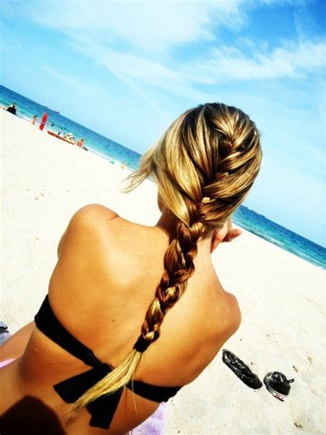 beach bikini blond brunette image 488539 on