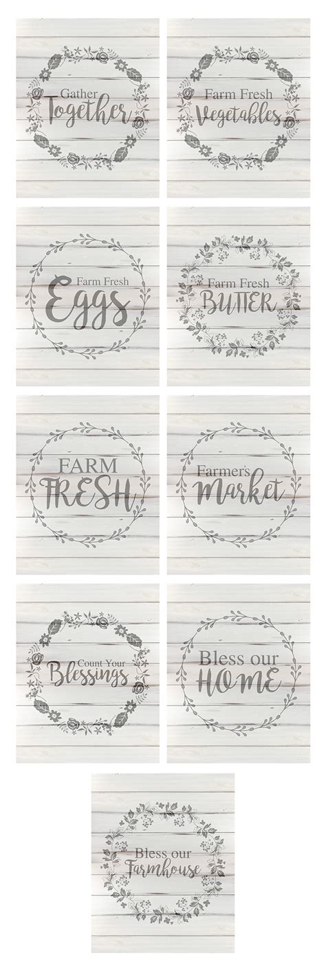 farmhouse  printables  cottage market