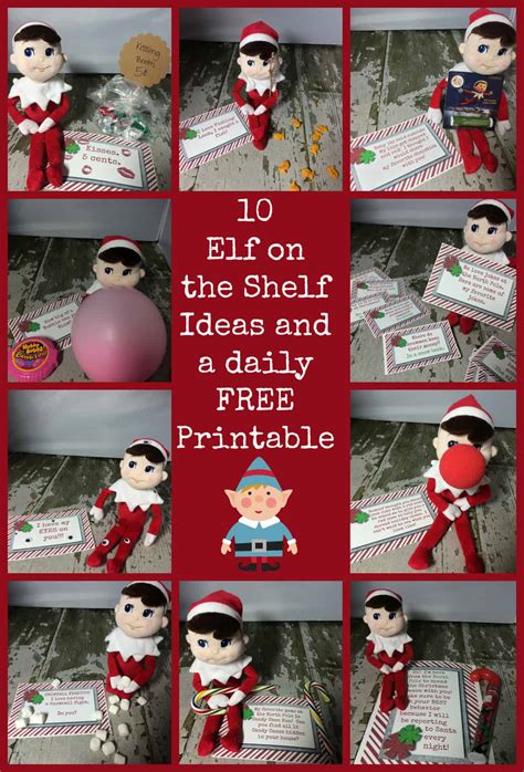 easy elf   shelf ideas   daily printable
