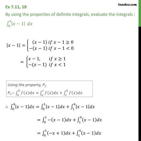 evaluate definite integral   dx definate integra