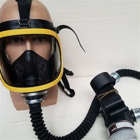 electric constant flow supplied air fed full face gas mask respirator system sale banggoodcom