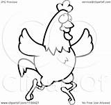 Chicken Crazy Clipart Cartoon Wings Running Coloring Flapping Vector Drawing Its Outlined Cory Thoman 2021 Clipground Getdrawings Clipartof sketch template