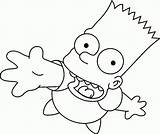 Bart Simpson Colorir sketch template