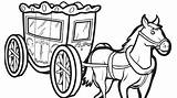 Horse Carriage Cart Coloring Pages Drawing Buggy Coach Cinderella Drawn Printable Princess Wagon Clipartmag Getdrawings Powered Results Bing sketch template