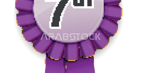 vector design purple ribbon award badge  rank medal vector