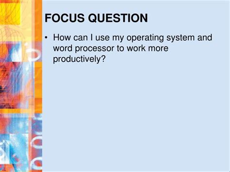 focus question powerpoint    id