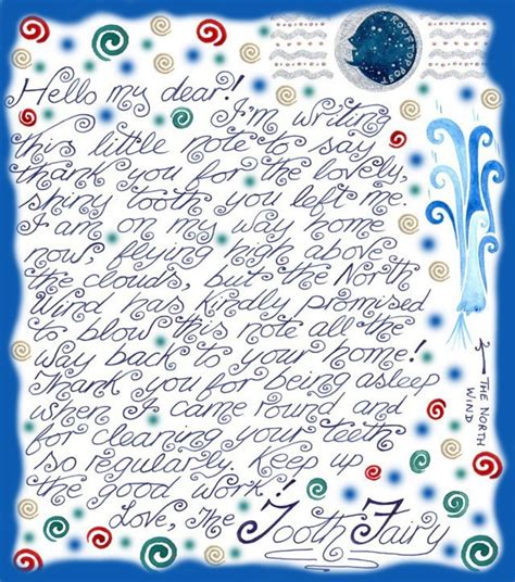 handwritten letter  swirls  stars   sky   blue background