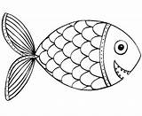 Peixe Fish Colorir Piranha Desenhos sketch template