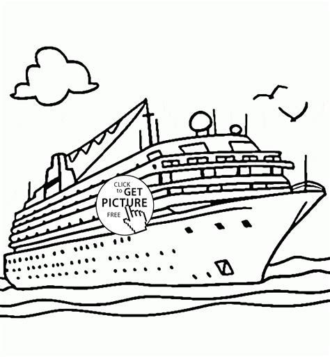 cruise ship coloring   designlooter