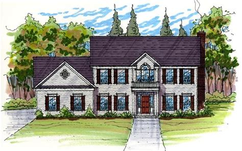 traditional style   bed  bath  car garage colonial house plans house plans