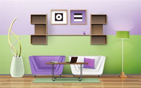 vector living room design