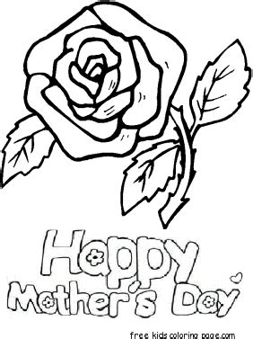 print  mothers day roses coloring pages  kids rose coloring