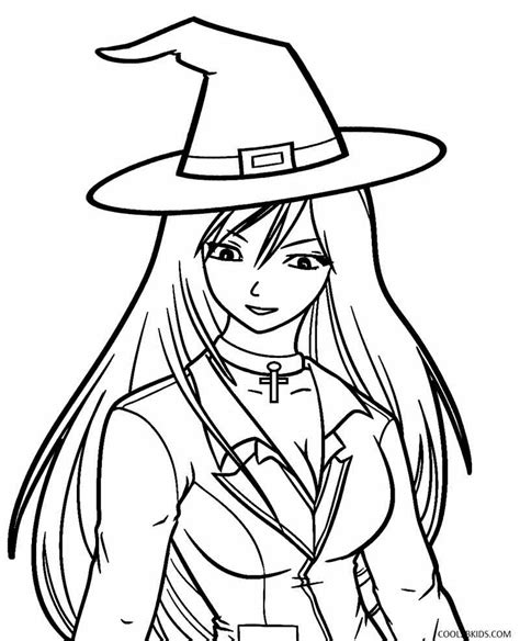printable witch coloring pages  kids coolbkids