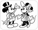 Mickey Classic Minnie Coloring Pages Friends Disneyclips Dressed sketch template