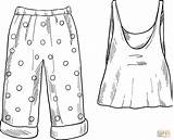 Coloring Pajamas Pages Girl Girls Supercoloring Categories sketch template