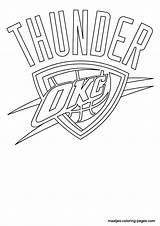 Coloring Pages Thunder Nba Oklahoma City Basketball Logo Sheets Print Drawings Shoes 96kb Library Clipart sketch template
