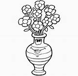 Vase Drawing Flowers Flower Coloring Sketch Vases Line Pot Clipart Draw Colour Wallpaper Simple Drawn Getdrawings Sketches Paintingvalley sketch template