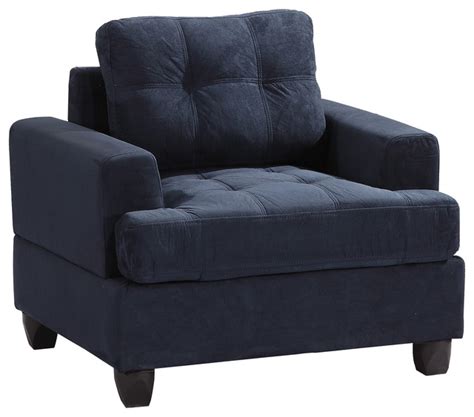 tufted armchair navy blue suede transitional armchairs  accent