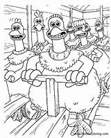 Chicken Run Pages Coloring Working Kids Printable sketch template
