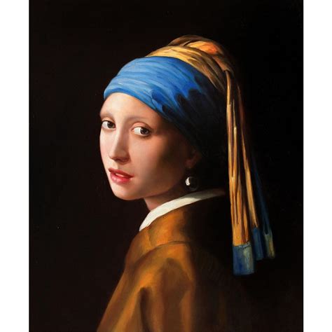 Portrait Painting Girl With Pearl Earring Johannes Vermeer Woman Figure