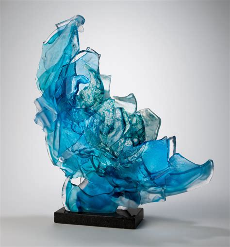 blue brimstone  caleb nichols art glass sculpture artful home