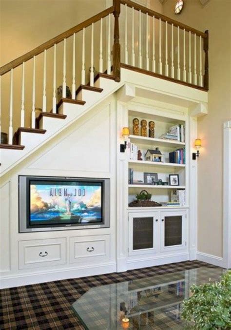 smart  stairs storage ideas page    living room