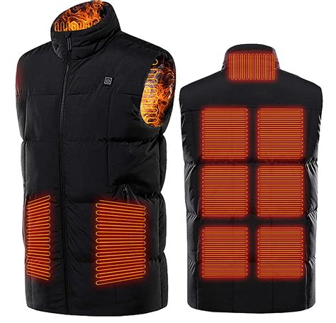 electric heated vest  men electric heating body warmer gilet usb rechargeable warm vest