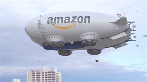 giant delivery drone blimp  amazons vision   future