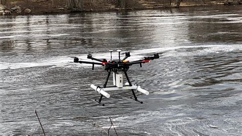 usgs tests drone based ground penetrating radar  bathymetry  geological survey