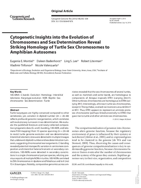 pdf cytogenetic insights into the evolution of chromosomes and sex