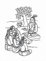 Bhagavad Gita sketch template