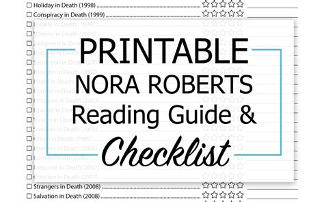 nora roberts books  order printable