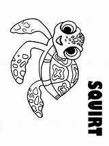 Coloring Pages Squirt Crush Nemo Finding Printable Color Recommended Cartoon Kids Getcolorings sketch template