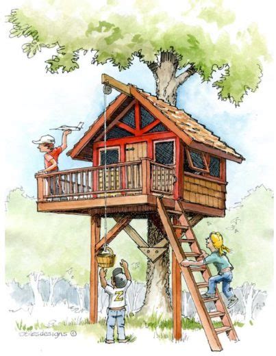 kids treehouse plans bubuild